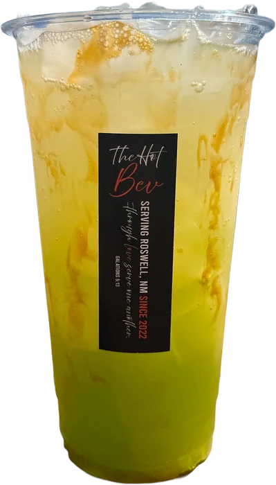 Billy the Kid — caramel, green apple, caramel drizzle — at The Hot Bev in Roswell, NM