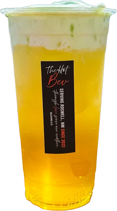 Pumpkin Patch — cantaloupe, passion fruit, green apple, cloud top — at The Hot Bev in Roswell, NM